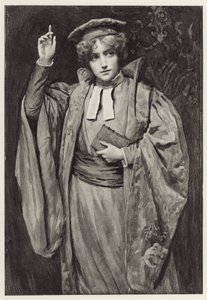 Parlava così dolcemente della nobile qualità della misericordia da Harold Copping