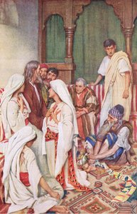 La predicazione di Agabo, illustrazione da Harold Copping Pictures: The Crown Series, c.1920s da Harold Copping