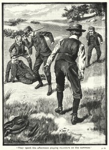 "Passarono il pomeriggio giocando a rounders sul prato" da Harold Copping