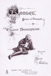 Progettazione della pagina del titolo (illustrazione da Amleto) da Harold Copping