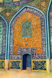 Pannello murale nella moschea di Sheikh Lutfullah, Isfahan, Iran