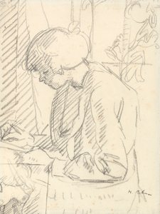 Una ragazza che scrive da Harold Gilman