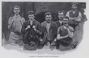 Un gruppo di fabbricanti di catene di Cradley Heath (foto in b/n) da Harold Hume Piffard