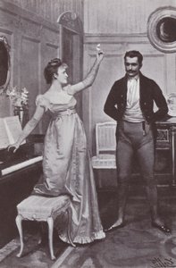 Illustrazione per La fiera della vanità di William Makepeace Thackeray (litografia) da Harold Hume Piffard