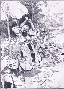 La morte del Khalifa, illustrazione da Cassells History of England, 1900 da Harold Robert Millar