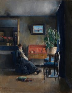 Interno blu, 1883 da Harriet Backer