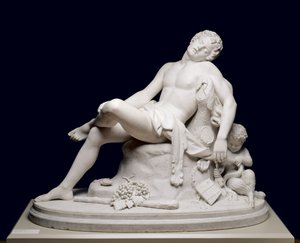 Il fauno dormiente, modellato 1864, scolpito c. 1870 da Harriet Goodhue Hosmer