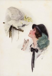 Un cappello di Pasqua (litografia a colori) da Harrison Fisher