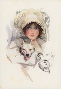 Un fascino sfuggente (litografia a colori) da Harrison Fisher