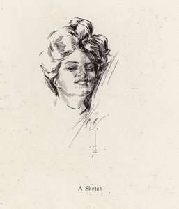 Ritratto a penna di una donna da Harrison Fisher