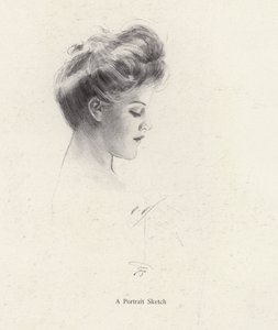 Ritratto di una donna di profilo da Harrison Fisher