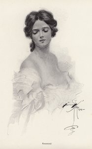 Ritratto di una donna di nome Rosamond da Harrison Fisher