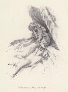 Rosamond English, un personaggio di Rose of the World, un romanzo di Egerton Castle da Harrison Fisher