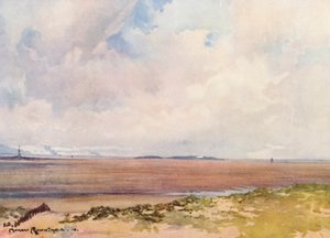 Campi da golf: Hoylake, vista su Hilbre dal nono tee da Harry (1878 1950) Rountree