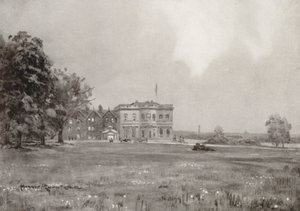 Campi da golf: Trafford Park, la club house dal diciottesimo tee da Harry (1878 1950) Rountree