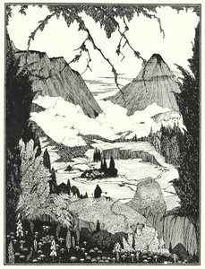 Edgar Allan Poe: Il Cottage di Landor da Harry Clarke