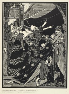 Uomini incomprensibili! Avvolti in meditazioni di un tipo che non posso intuire, mi passano accanto inosservati (illustrazione) da Harry Clarke