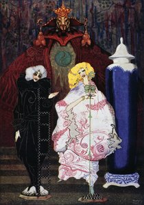 La pastorella e lo spazzacamino, fiaba di Hans Christian Andersen, illustrazione di Harry Clarke