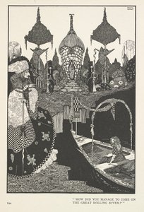 La Regina delle Nevi. Come sei riuscito a venire sul grande fiume che scorre? da Harry Clarke