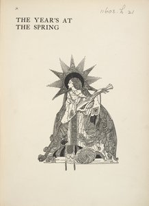 Illustrazione senza titolo. Una donna che suona uno strumento musicale da Harry Clarke