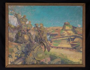Ritorno dalla battaglia, 1918 circa (olio su tela)