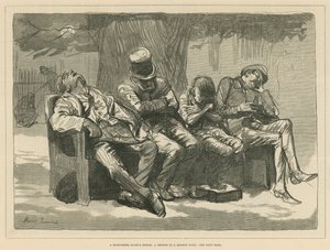 Sogno di una notte di mezza estate: Uno schizzo in un parco di Londra (incisione) da Harry Furniss