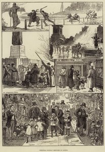 Schizzi delle vacanze di Natale a Londra