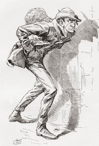 Dolge Orlick. Illustrazione di Harry Furniss per il romanzo di Charles Dickens 