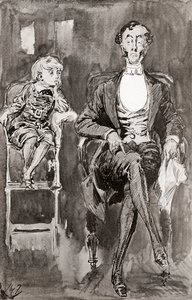 Illustrazione di Harry Furniss per il romanzo Dombey e Figlio di Charles Dickens da Harry Furniss