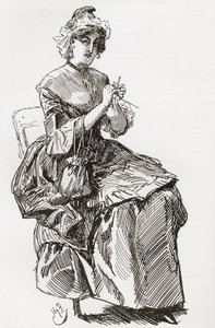 Illustrazione per il romanzo Una storia tra due città di Charles Dickens da Harry Furniss