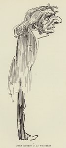 John Ruskin alla Whistler da Harry Furniss