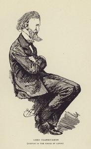 Lord Clanricarde, schizzo nella Camera dei Lord da Harry Furniss