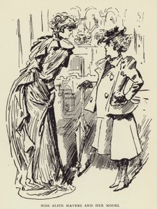 Miss Alice Havers e il suo modello da Harry Furniss