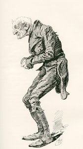 Vecchio Chuffey. Illustrazione di Harry Furniss per il romanzo di Charles Dickens 