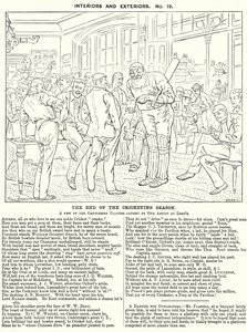 Cartone animato di Punch: La fine della stagione del cricket - scena nel padiglione al Lord