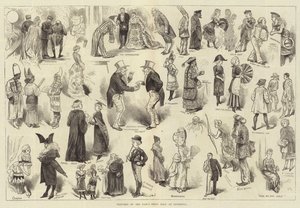 Schizzi del ballo in maschera a Liverpool