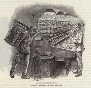 Smistamento dei pacchetti di lettere da Harry Furniss