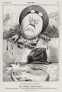 Il Humpty Dumpty cinese, vignetta sulla Ribellione dei Boxer e la Guerra Boera (incisione)