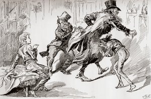 La cucina dei ladri. Oliver viene mostrato come si fa, illustrazione da 