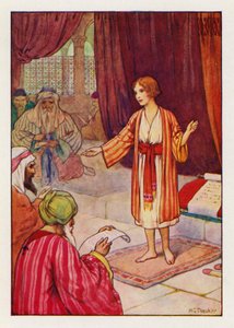 Dopo tre giorni lo trovarono nel Tempio (litografia a colori) da Harry George Theaker