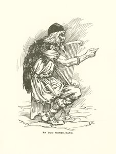 Un vecchio bardo norreno (incisione) da Harry George Theaker