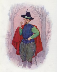Illustrazione per Don Chisciotte (litografia a colori) da Harry George Theaker
