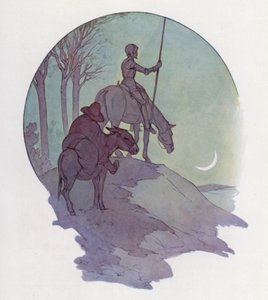 Illustrazione per Don Chisciotte (litografia a colori)
