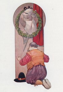 Illustrazione per Don Chisciotte (litografia a colori) da Harry George Theaker