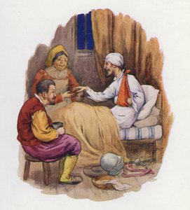Illustrazione per Don Chisciotte (litografia a colori) da Harry George Theaker