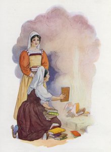Illustrazione per Don Chisciotte (litografia a colori) da Harry George Theaker