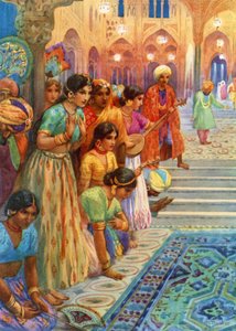 Il Palazzo del Lac (litografia a colori) da Harry George Theaker