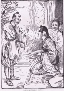 Il principe racconta la sua storia (dalla Figlia della Luna) (litografia)