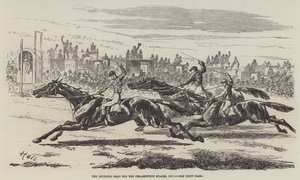 La corsa decisiva per il Cesarewitch Stakes, 1857 da Harry Hall