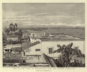 Veduta della Città di Mocambique dal Consolato Britannico da Harry Hamilton Johnston